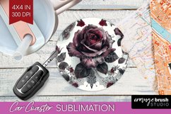 Dark Gothic Car Coaster - Victorian Gothic Coaster PNG Product Image 1