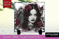 Dark Gothic Slate PNG - Victorian Gothic Square Slate Product Image 1