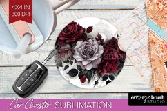 Dark Gothic Car Coaster - Victorian Gothic Coaster PNG Product Image 1