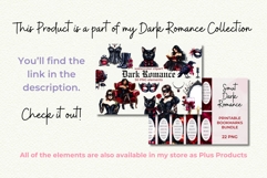 6 Oval Mirror Photo Frame PNG Gothic Dark Romance Clipart Product Image 3