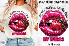 Sassy Lips Quote Sublimation Bundle, Bold Pink Lips PNG Product Image 4