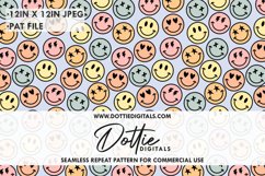 Groovy Smiles Repeat Seamless Pattern - Digital Paper, JPG, Product Image 1