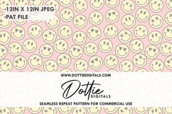 Pink Happy Smiles Repeat Seamless Pattern - Digital Paper Product Image 2
