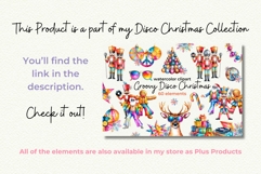 Disco Snowflake Clipart Groovy Christmas PNG Product Image 2