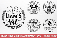 Baby Christmas Ornaments SVG Product Image 1