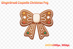 Gingerbread Coquette Christmas PNG Sublimation Product Image 1
