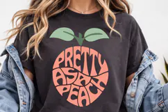Pretty as a Peach SVG Cut File | Word Art png | Funny Peach Product Image 3