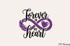 Forever in my heart PNG, Memorial Mom Sublimation PNG Product Image 2