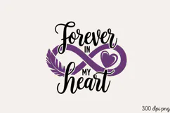 Forever in my heart PNG, Memorial Mom Sublimation PNG Product Image 2