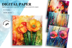 Rainbow Watercolor Alcohol Ink Background Digital Paper Product Image 1