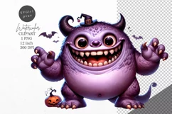 Monster clipart, Halloween clipart, Kids clipart Product Image 1