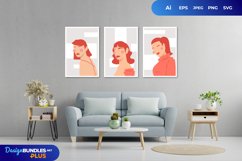 Hand Drawn Woman Portrait SVG File Product Image 1