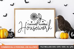 Currently Avoiding Housework svg design Product Image 1