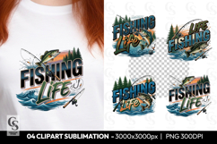 Fishing Life Sublimation PNG Product Image 1