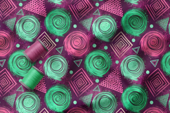 Abstract Shapes Seamless Patterns, Geometric Shapes Print Product Image 3