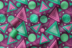 Abstract Shapes Seamless Patterns, Geometric Shapes Print Product Image 2