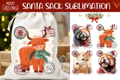 Christmas Red Panda Santa Sack, Christmas Santa Sack Print Product Image 1