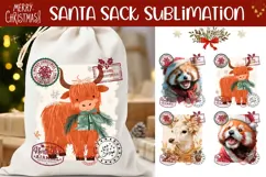 Christmas Red Panda Santa Sack, Christmas Santa Sack Print Product Image 1