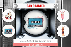 Vintage Roller Disco Summer Car Coaster Product Image 1