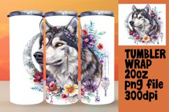 Pawsome Pooch: Watercolor Tumbler Wrap 20oz Product Image 1