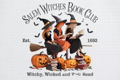 Vintage Halloween Bookish Salem Witches Book Club png Product Image 1