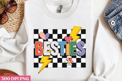 BESTIES PNG, Friendship Sublimation PNG Product Image 2