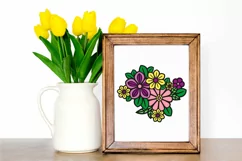 3d Floral SVG | Layered Flowers SVG | 3d Floral Bouquet SVG Product Image 2