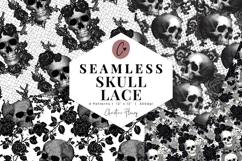 Seamless Skull Lace Digital Paper Product Image 1