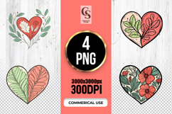 Botanical Heart Bookmark Sublimation Product Image 1