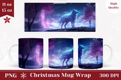 Winter Mug Sublimation Design, White Wolf Mug Sublimation Product Image 1