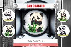 Car Coaster Cute Baby Panda Product Image 1