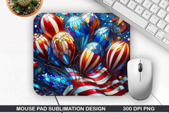 Balloon Mouse Pad Sublimation, 4th Of July Mouse Pad PNG Product Image 1
