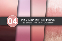 Pink Fur Digital Paper Product Image 1