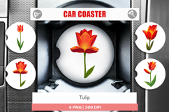 Car Coaster Spring Tulip Product Image 1