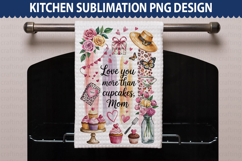 Mother&#039;s Day Kitchen Towel - Mother&#039;s Day Sublimation PNG Product Image 1