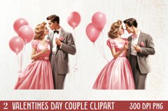 Valentines Day Couple Clipart, Valentines Clipart Product Image 1