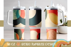 Retro Tumbler Template, Retro 40 Oz Tumbler PNG Product Image 1