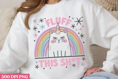 Fluff This Sh_t PNG, Funny Cat Sublimation PNG Product Image 2