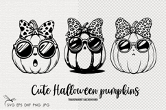 Cute Halloween pumpkins svg files for cricut Product Image 1