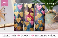 Love Tumbler Design, Valentine's Day Sublimation Tumbler PNG Product Image 1