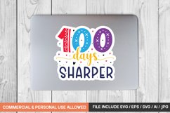 100 Days Sharper Sticker Design Product Image 1