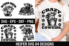 Heifer SVG Design - Cows make me happy Product Image 1