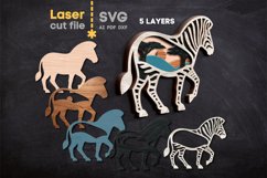 Zebra SVG Laser cut file for Glowforge Product Image 1