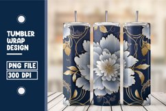 3D Flower Tumbler Wrap Design Product Image 1