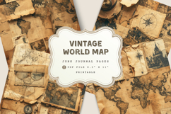 Antique Map Grunge Background Product Image 1