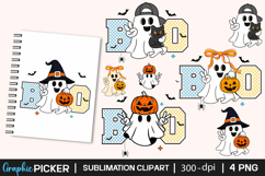 BOO Spooky Vibes Kids Halloween PNG, Spooky Ghost PNG, BOO Product Image 4