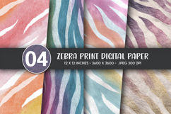 Zebra Print Digital Paper Product Image 1