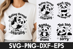 Funny Panda Quotes SVG | Cute Panda T-Shirt Design SVG Product Image 1