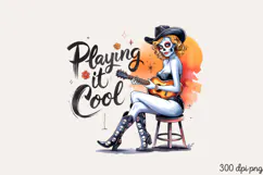 Playing it cool PNG, Sassy Pinup Girl Sublimation PNG Product Image 2