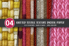Knitted Textile Texture Digital Paper Product Image 1